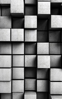 Blackout roller blind for window Stone cubes