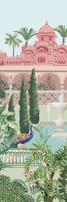Blackout roller blind Palace with a garden