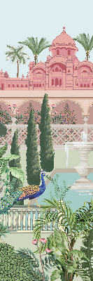 Blackout roller blind Palace with a garden