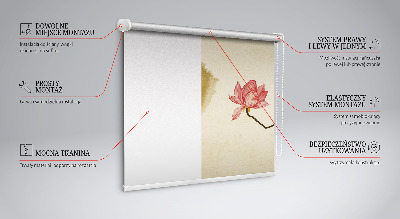 Blackout roller blind for window Flowers