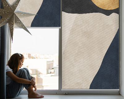 Fabric roller blind for window modern abstraction pattern