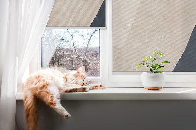 Fabric roller blind for window modern abstraction pattern