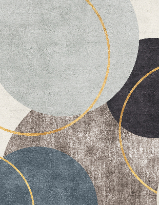 Blackout roller blind with abstraction print