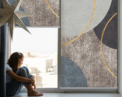 Blackout roller blind with abstraction print