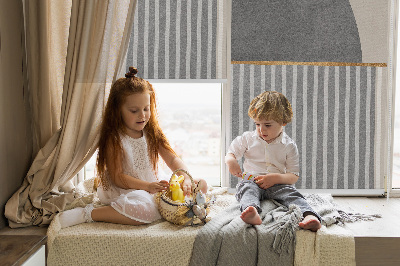 Fabric roller blind for window random figures pattern