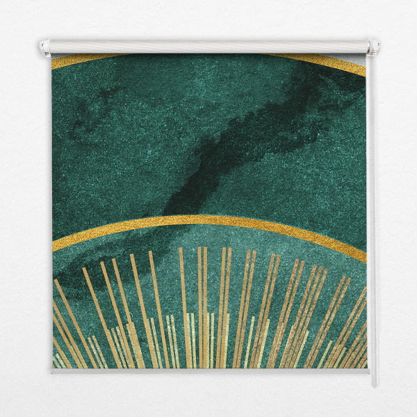 Blackout roller blind A semicircle within a semicircle