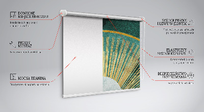 Blackout roller blind A semicircle within a semicircle