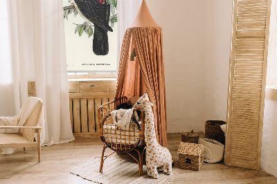 Fabric roller blind for window Birds on a branch