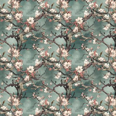Blackout roller blind Flowers on the tree