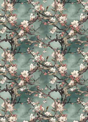 Blackout roller blind Flowers on the tree