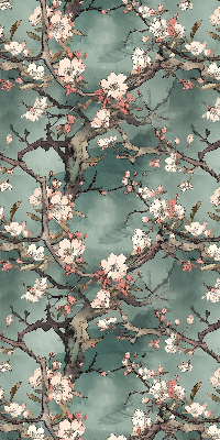 Blackout roller blind Flowers on the tree