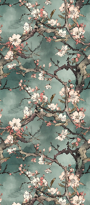 Blackout roller blind Flowers on the tree