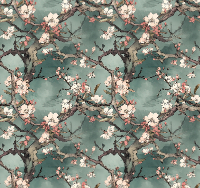 Blackout roller blind Flowers on the tree