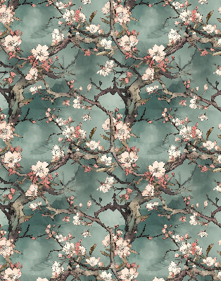 Blackout roller blind Flowers on the tree