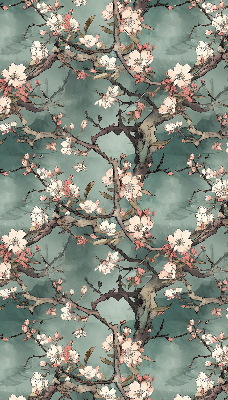 Blackout roller blind Flowers on the tree