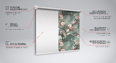 Blackout roller blind Flowers on the tree