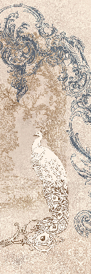 Blackout roller blind for window Vintage birds
