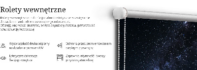 Blackout roller blind starry sky pattern