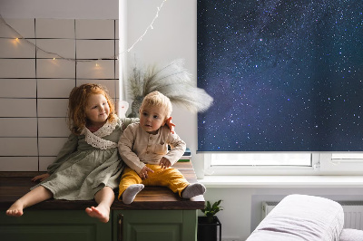Blackout roller blind starry sky pattern