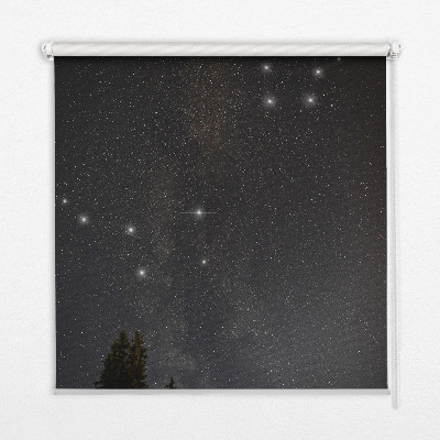 Blackout roller blind with stars in the sky design