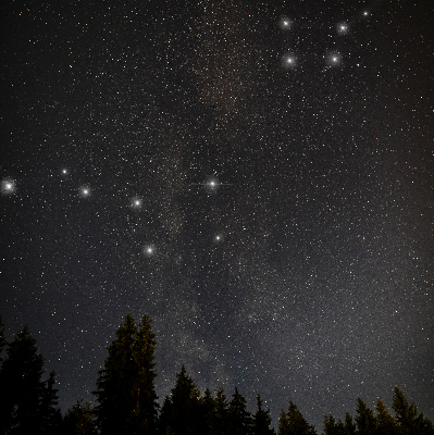 Blackout roller blind with stars in the sky design