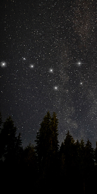 Blackout roller blind with stars in the sky design