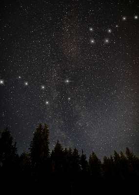Blackout roller blind with stars in the sky design