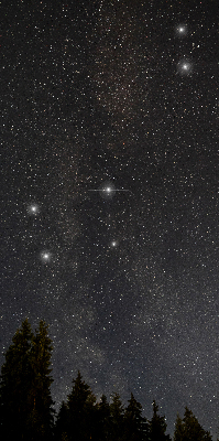 Blackout roller blind with stars in the sky design