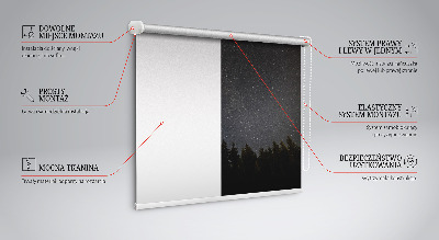 Blackout roller blind with stars in the sky design