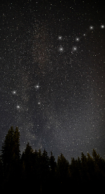 Blackout roller blind with stars in the sky design
