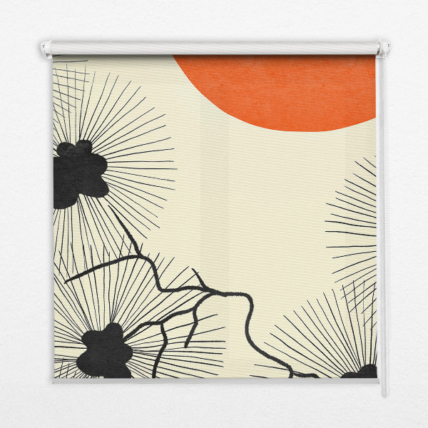 Fabric roller blind for window Dandelions