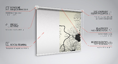 Fabric roller blind for window Dandelions