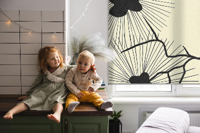 Fabric roller blind for window Dandelions