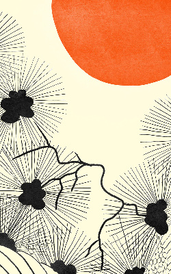 Fabric roller blind for window Dandelions
