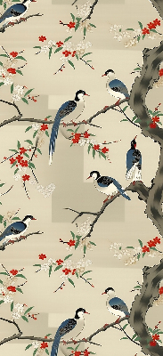 Blackout roller blind Birds on a tree