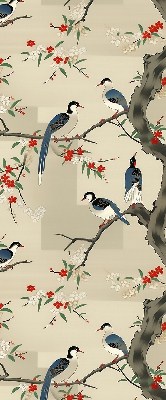 Blackout roller blind Birds on a tree