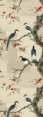 Blackout roller blind Birds on a tree