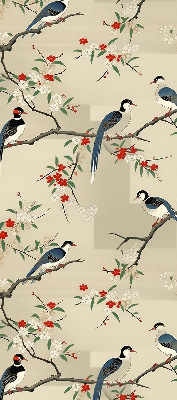 Blackout roller blind Birds on a tree
