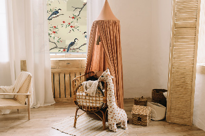 Blackout roller blind Birds on a tree