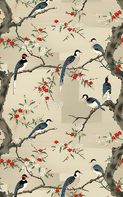 Blackout roller blind Birds on a tree