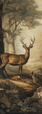 Blackout roller blind for window Animals in the forest