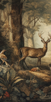 Blackout roller blind for window Animals in the forest