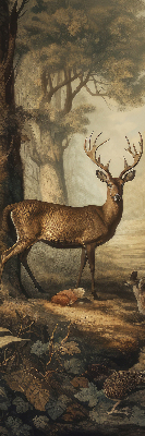 Blackout roller blind for window Animals in the forest