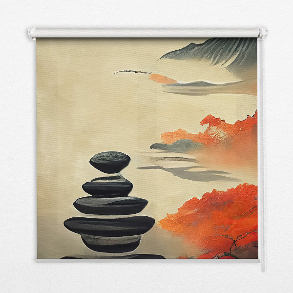 Fabric roller blind for window Mountain