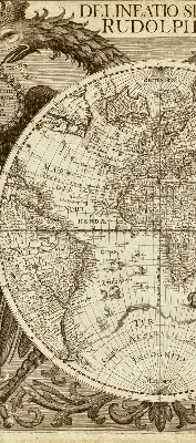 Blackout roller blind with an old world map print