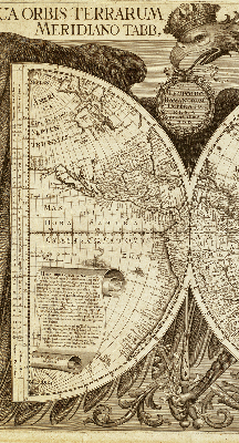 Blackout roller blind Old world map
