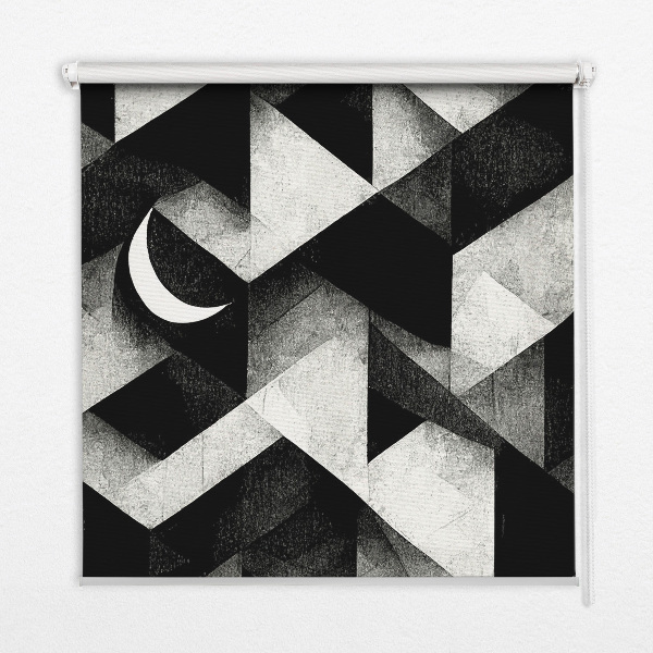 Blackout roller blind Triangles in abstraction