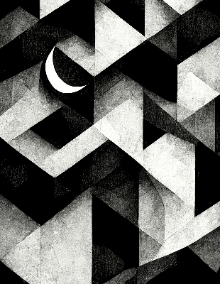 Blackout roller blind Triangles in abstraction