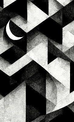 Blackout roller blind Triangles in abstraction