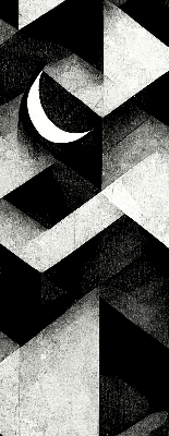 Blackout roller blind Triangles in abstraction